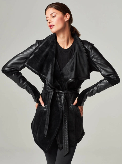 Drape Velour Jacket - Black
