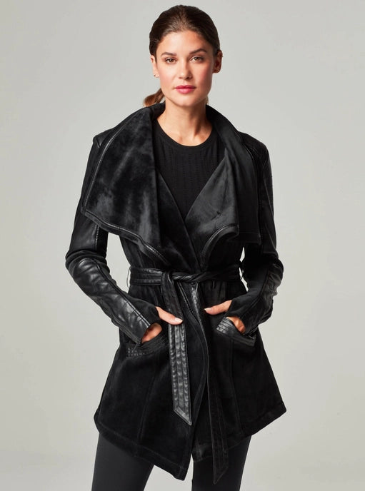 Drape Velour Jacket - Black