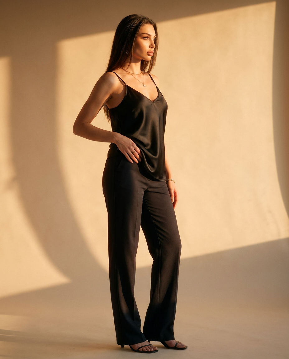 Black Silk Top