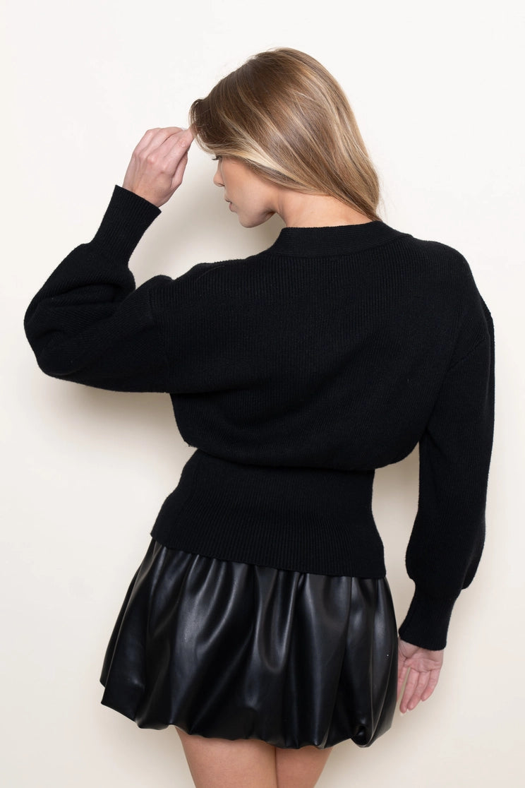 Chic Classy Elevated Basics Gold Button CARDIGAN
