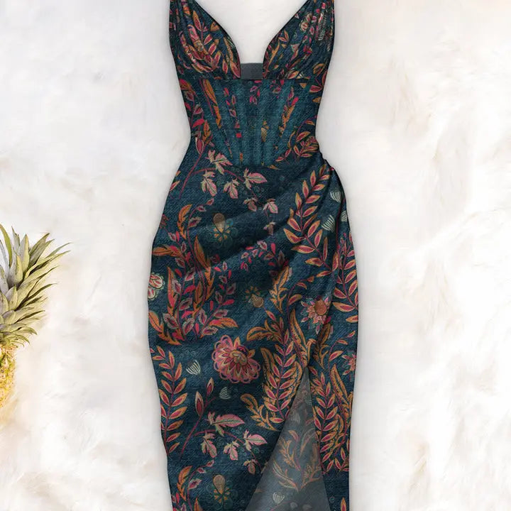 Draped Midi Dress