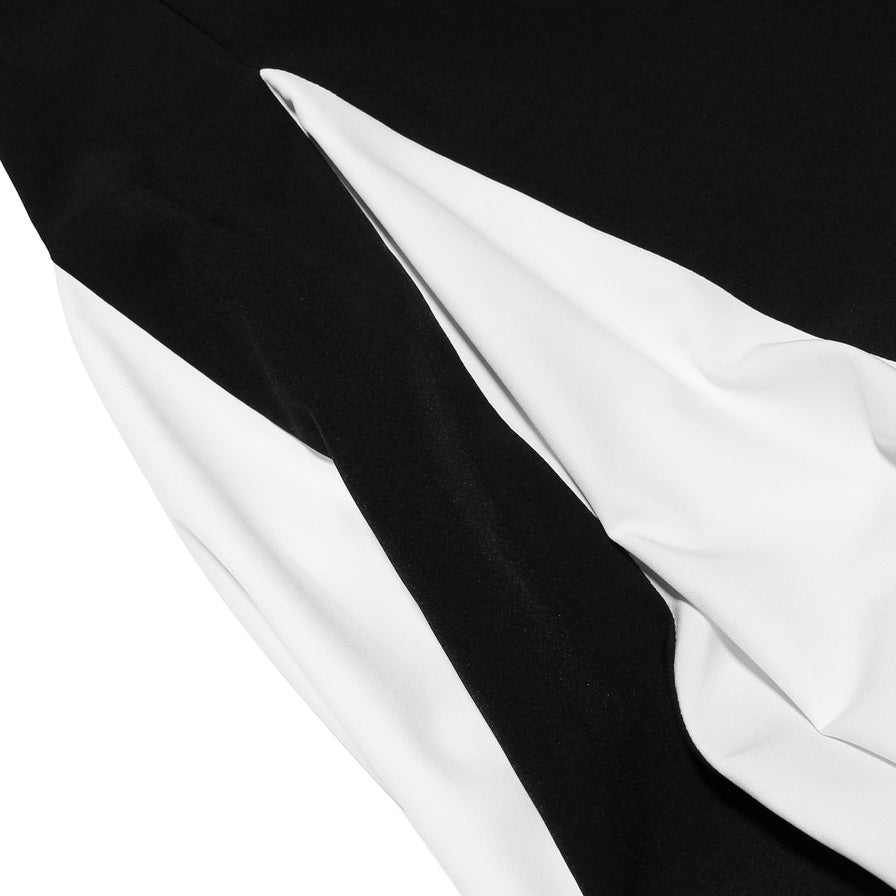Chic B&W Beach Suspender Maxi Dress