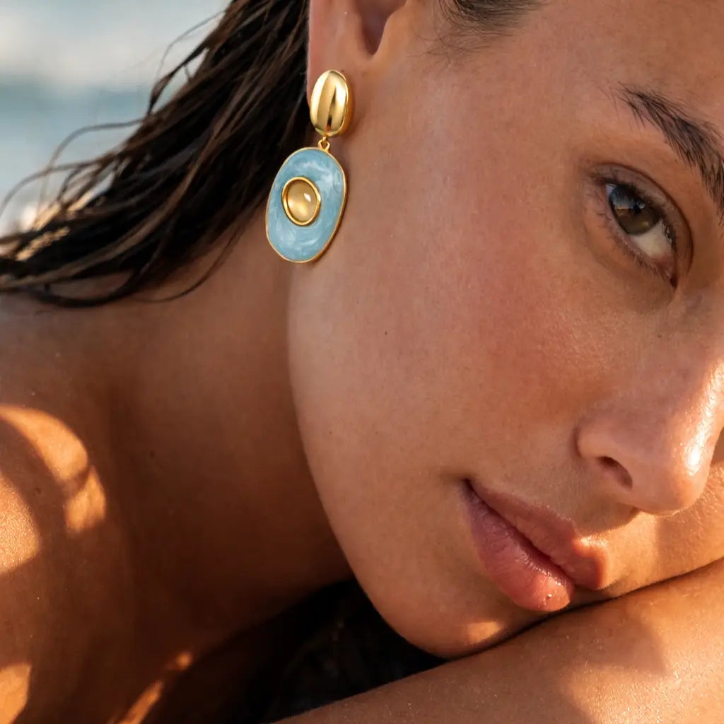 Light Blue Drop Earring