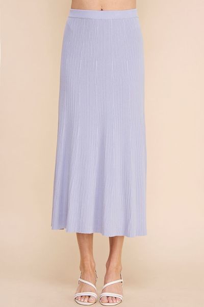Knitted texture Rib A-Line skirt