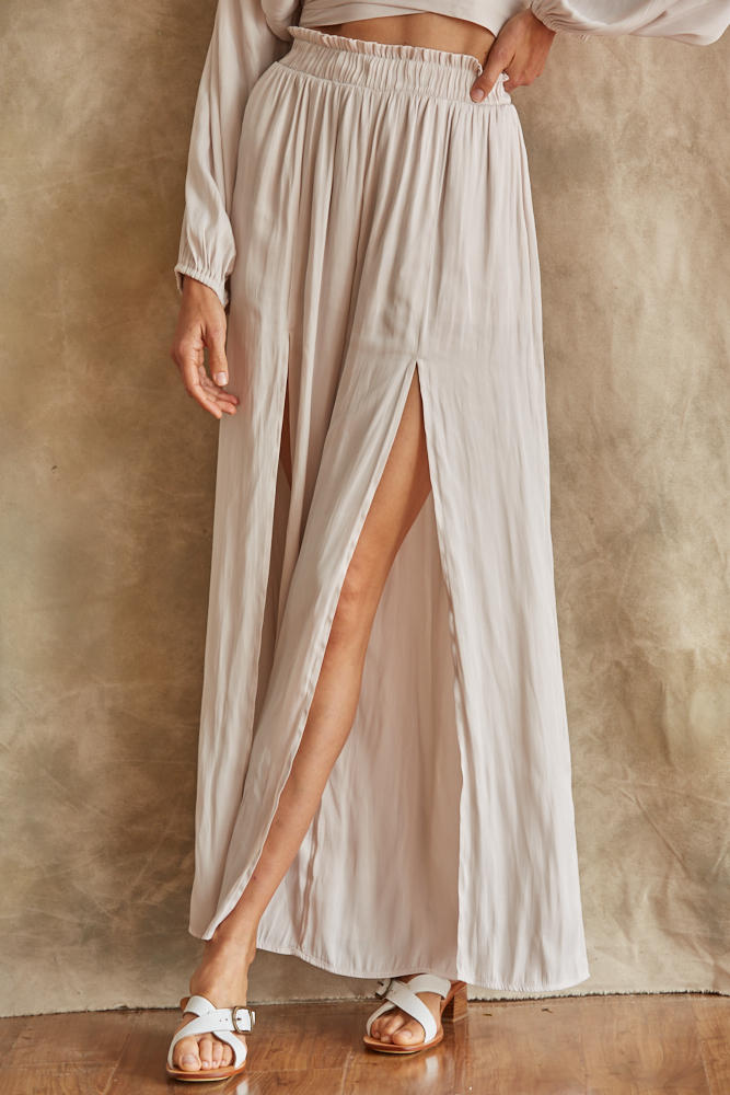 Daylight Satin Slit Pants
