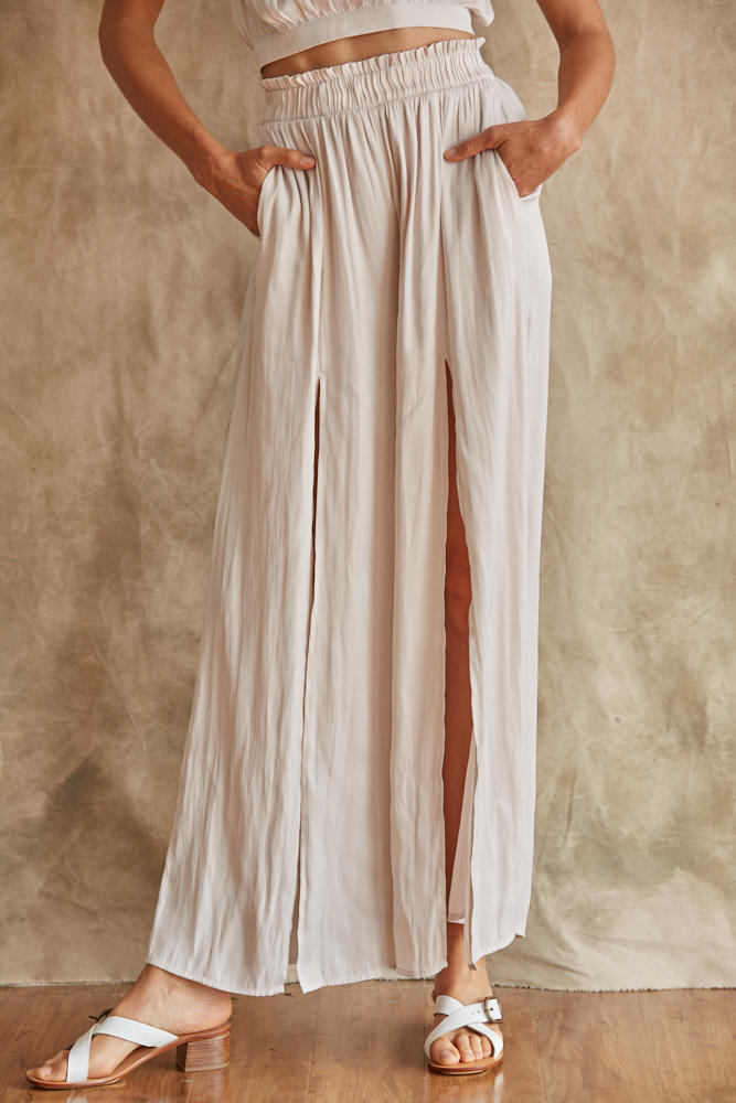 Daylight Satin Slit Pants