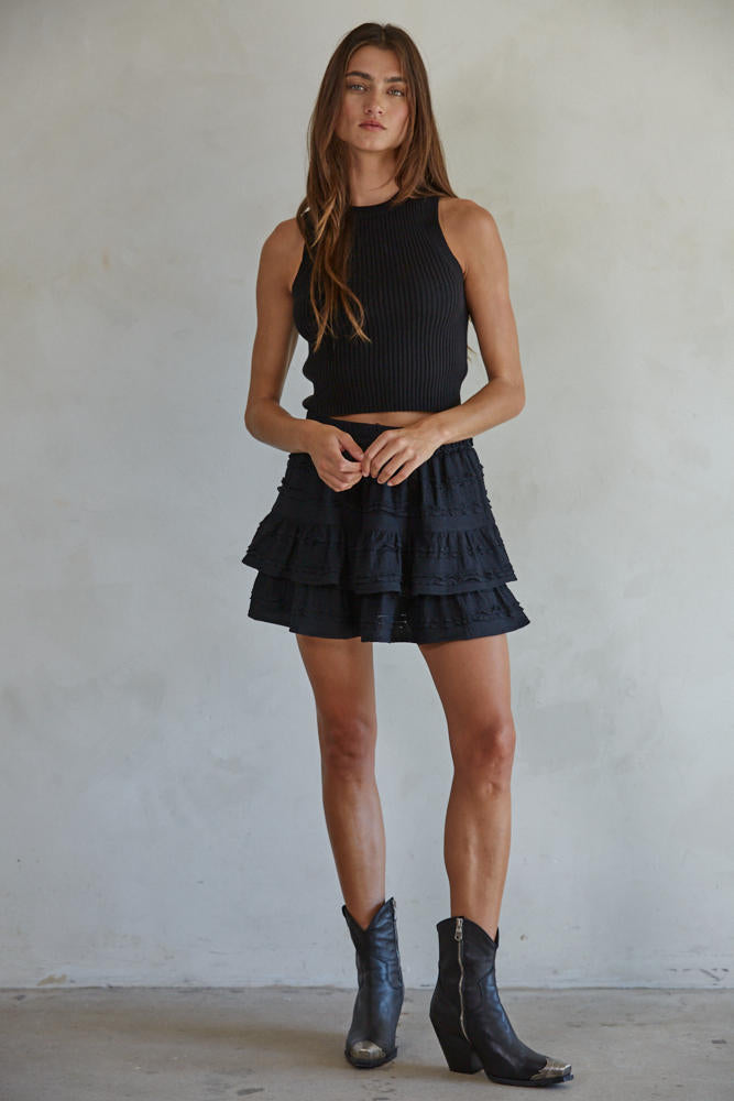 Jane Ruffle Mini Skort