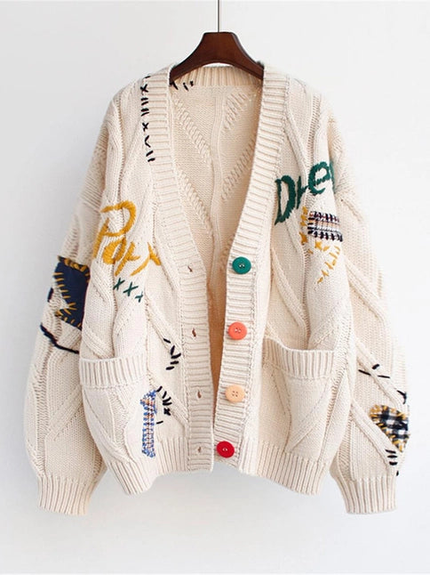 Colorblock Button-Front Cardigan