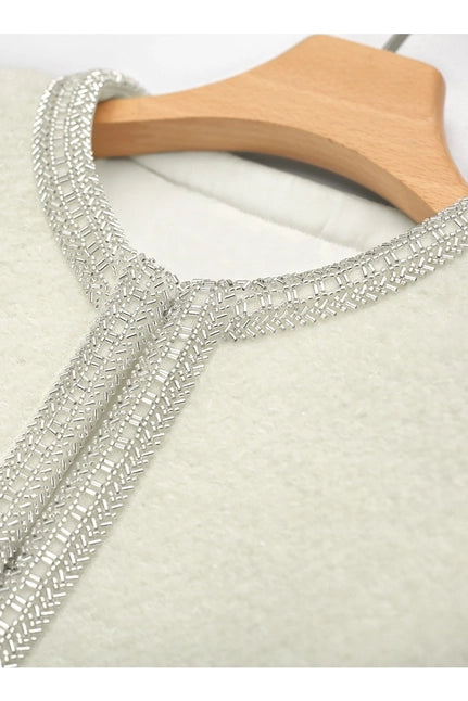 Pearl Knitwear Cardigan For Women Elegant Sweater