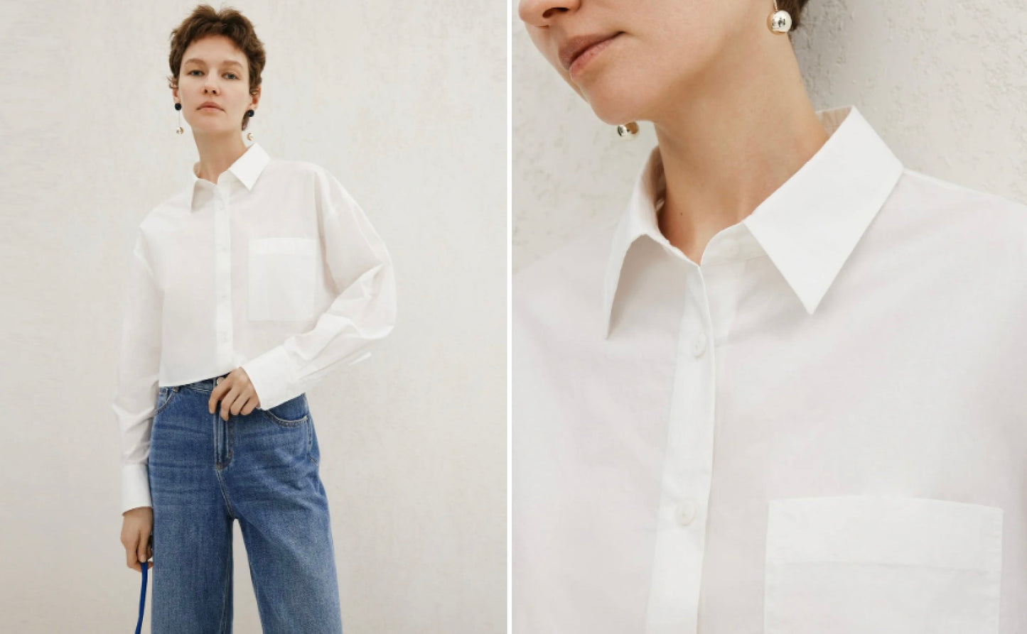 White Crop shirt