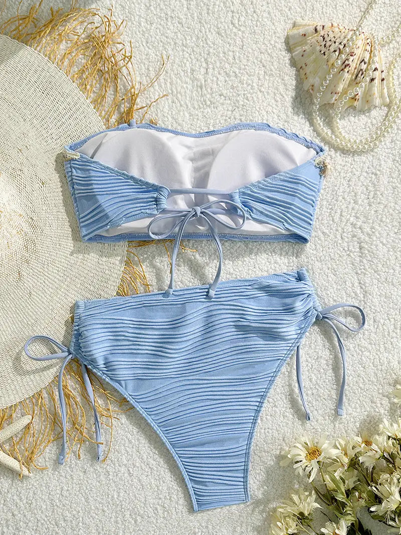Shell-Embellished Bikini Set