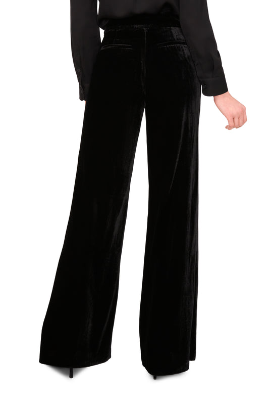 Ted baker solid velvet wide leg pant
