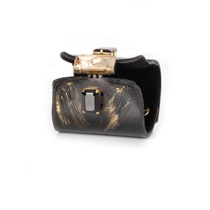 Crystal Leather Cuff
