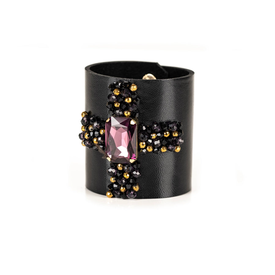 Cross Crystal Cuff