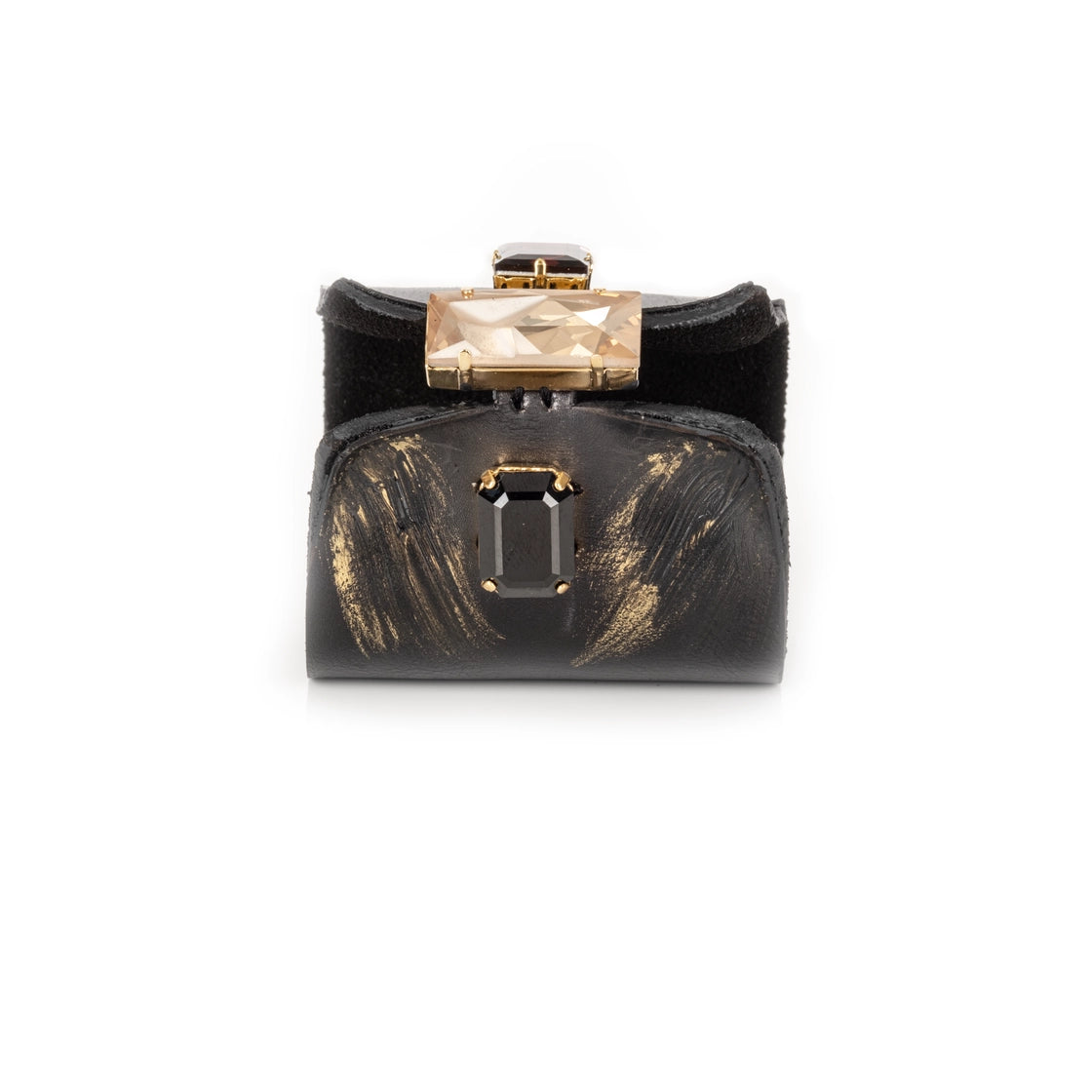 Crystal Leather Cuff