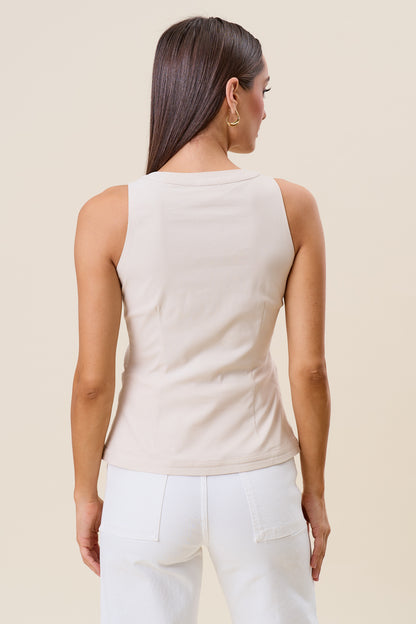 Hook&Eye sleeveless stretchy top