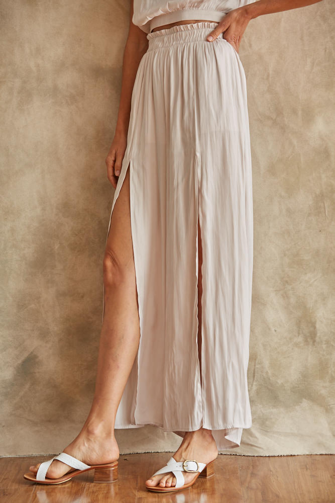 Daylight Satin Slit Pants