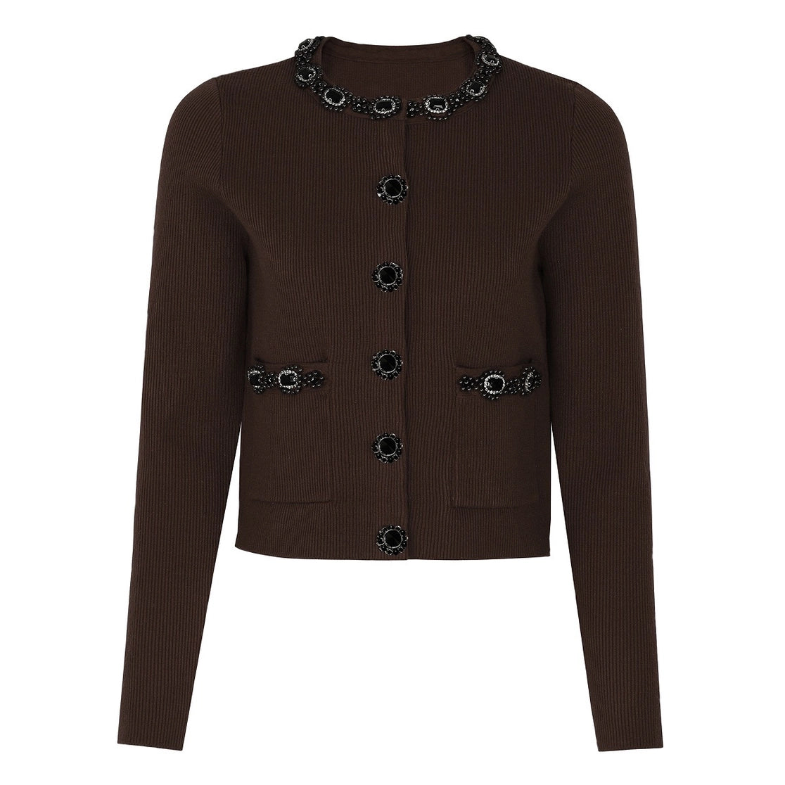 Elegant Knit Cardigan and Skirt Set