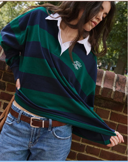 Relaxed cotton FM Rugby pullover
