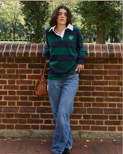 Relaxed cotton FM Rugby pullover
