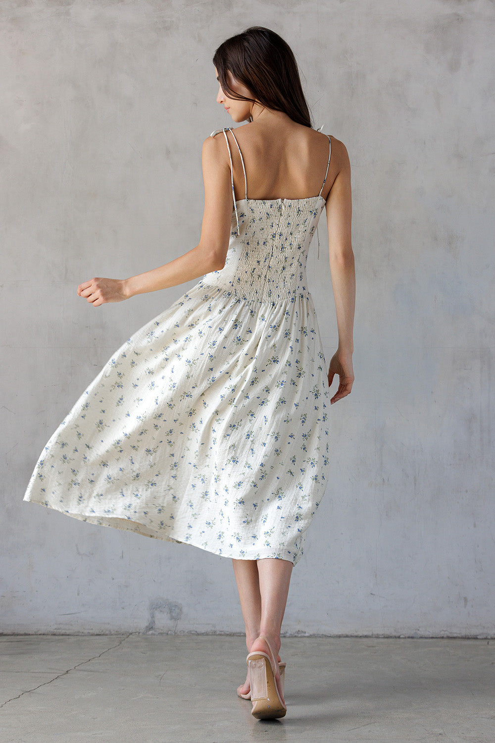 SAND/BLUE FL Dress