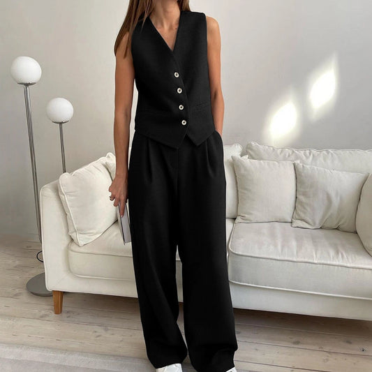 New Chic Vest Suit European Commute Style
