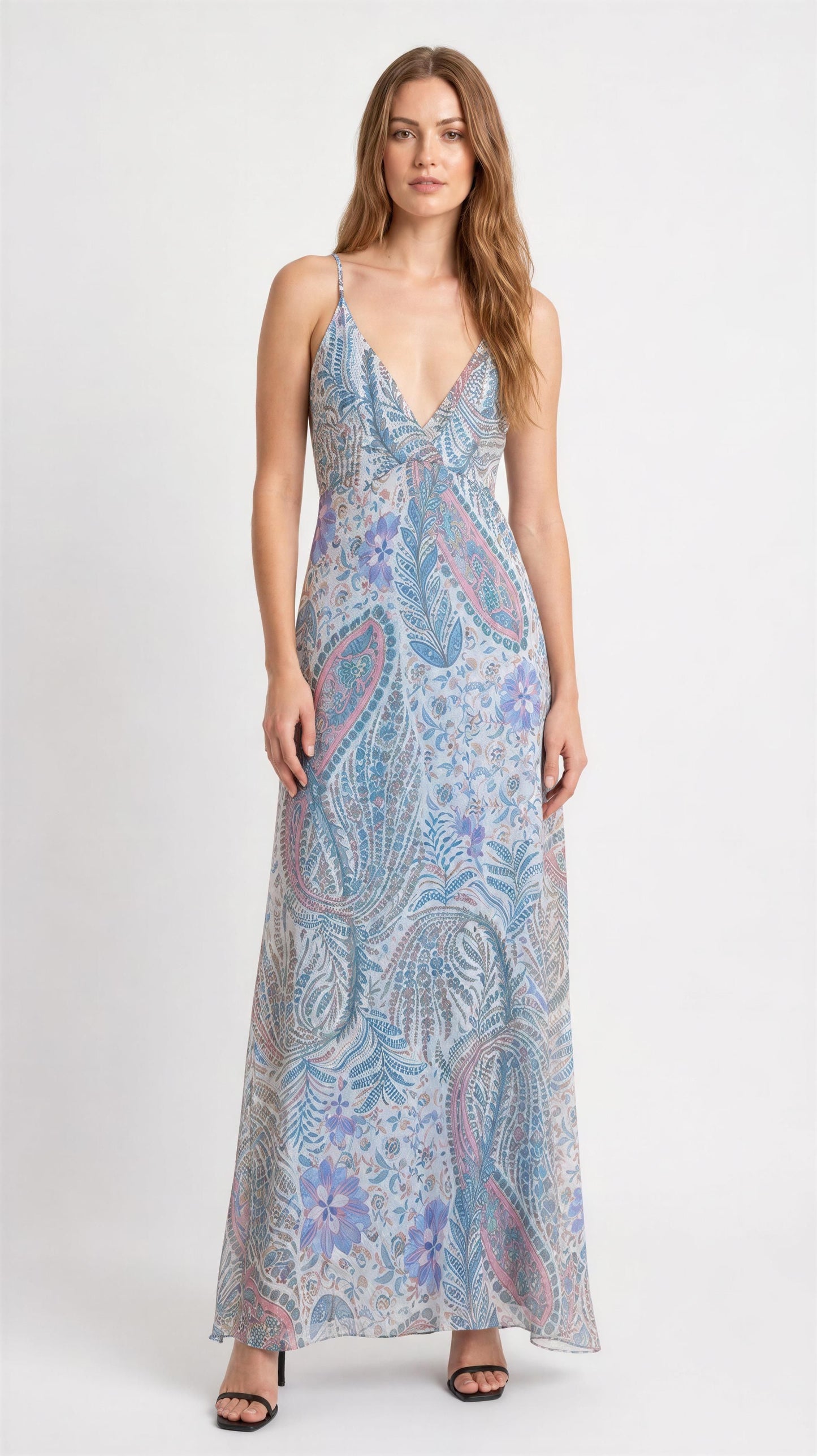chiffon Italian spaghetti strap dress