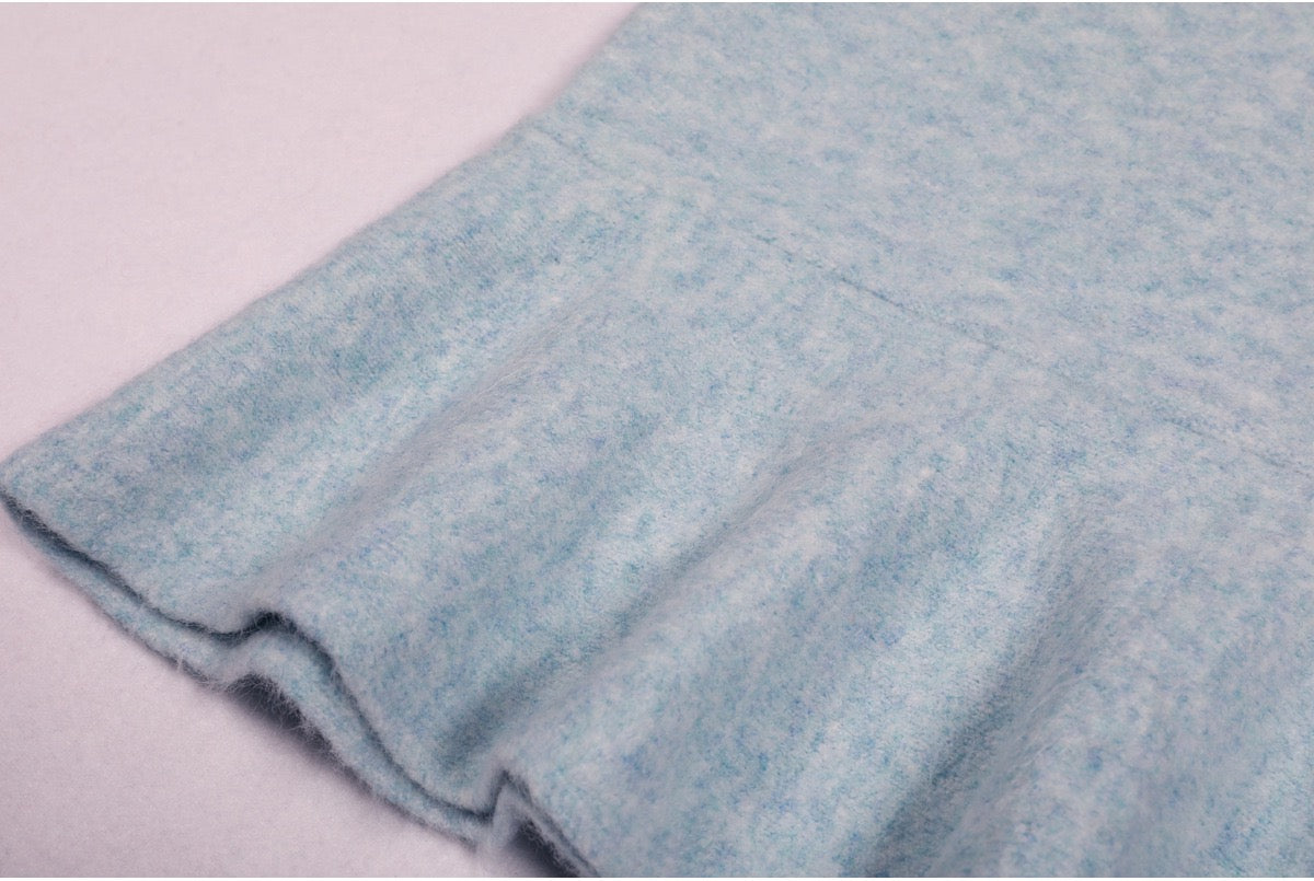 Elegant Knit Wool Cardigan & Skirt Set