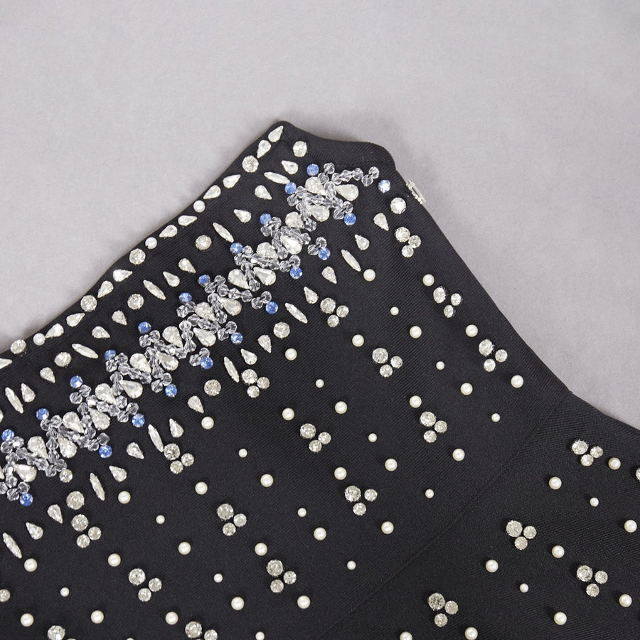 Rhinestone Tube Top Bandage Dress Elegant